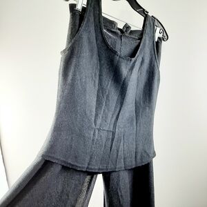 🌹Elegant Vintage Chic Sleeveless two  piece evening outfit